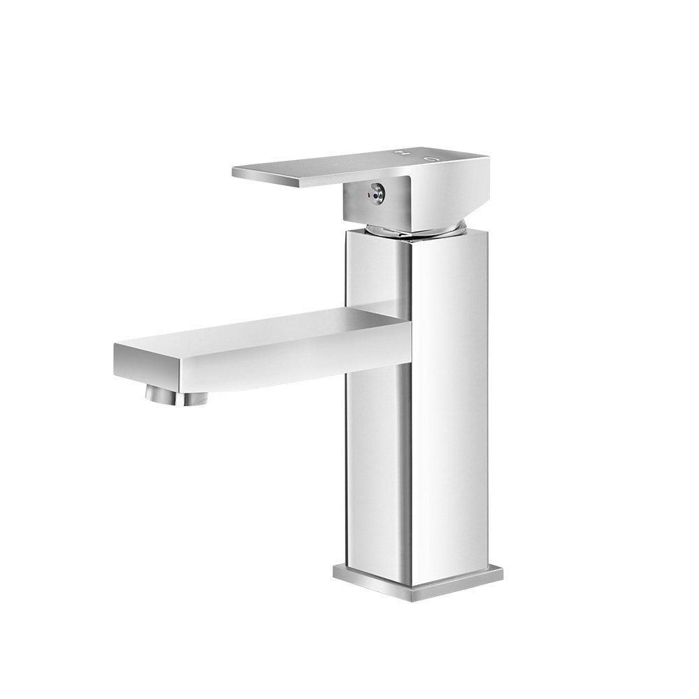 Bathroom Basin Mixer Tap Square Faucet Vanity Laundry Chrome