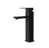 Bathroom Basin Mixer Tap Square Tall Faucet Vanity Laundry Black