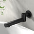 Bathroom Mixer Spout Wall Bath Tap Round Swivel Bathtub Black