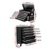 14 Drawer Tool Box Cabinet Chest Mechanic Garage Storage Trolley Black