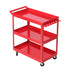 Giantz 3-Tier Tool Cart Trolley Workshop Garage Storage Organizer Red