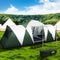 Weisshorn Family Camping Tent 12 Person Hiking Beach Tents 3 Rooms Green