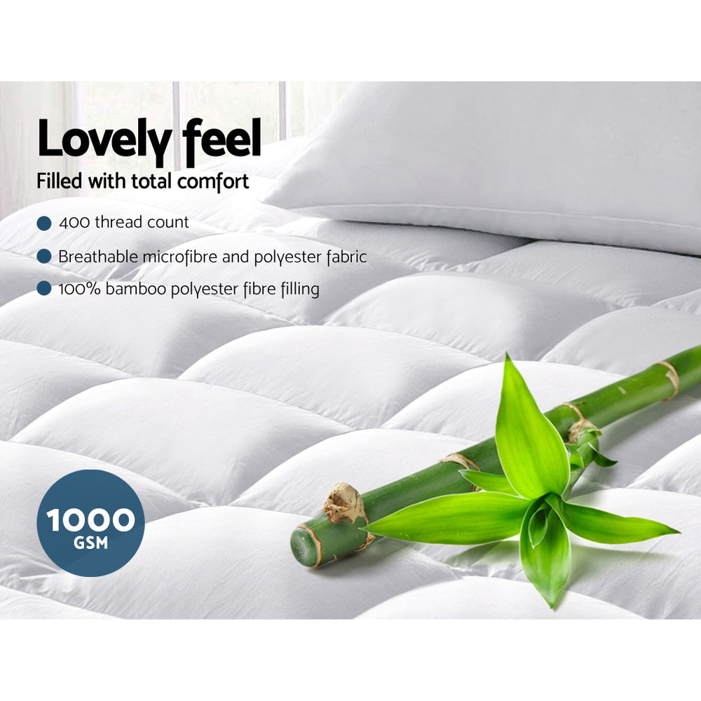 Mattress Topper Pillowtop Bamboo King