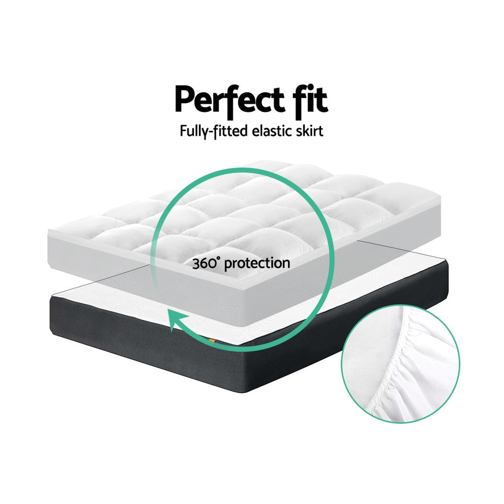 Mattress Topper Pillowtop Protector Pad King Single