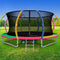 14ft Trampoline with Safety Net Basketball Hoop Ladder Outdoor