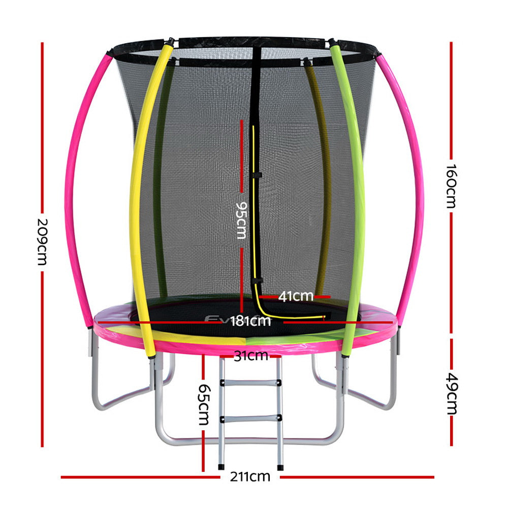 Everfit 6ft Kids Round Trampoline Rebounder