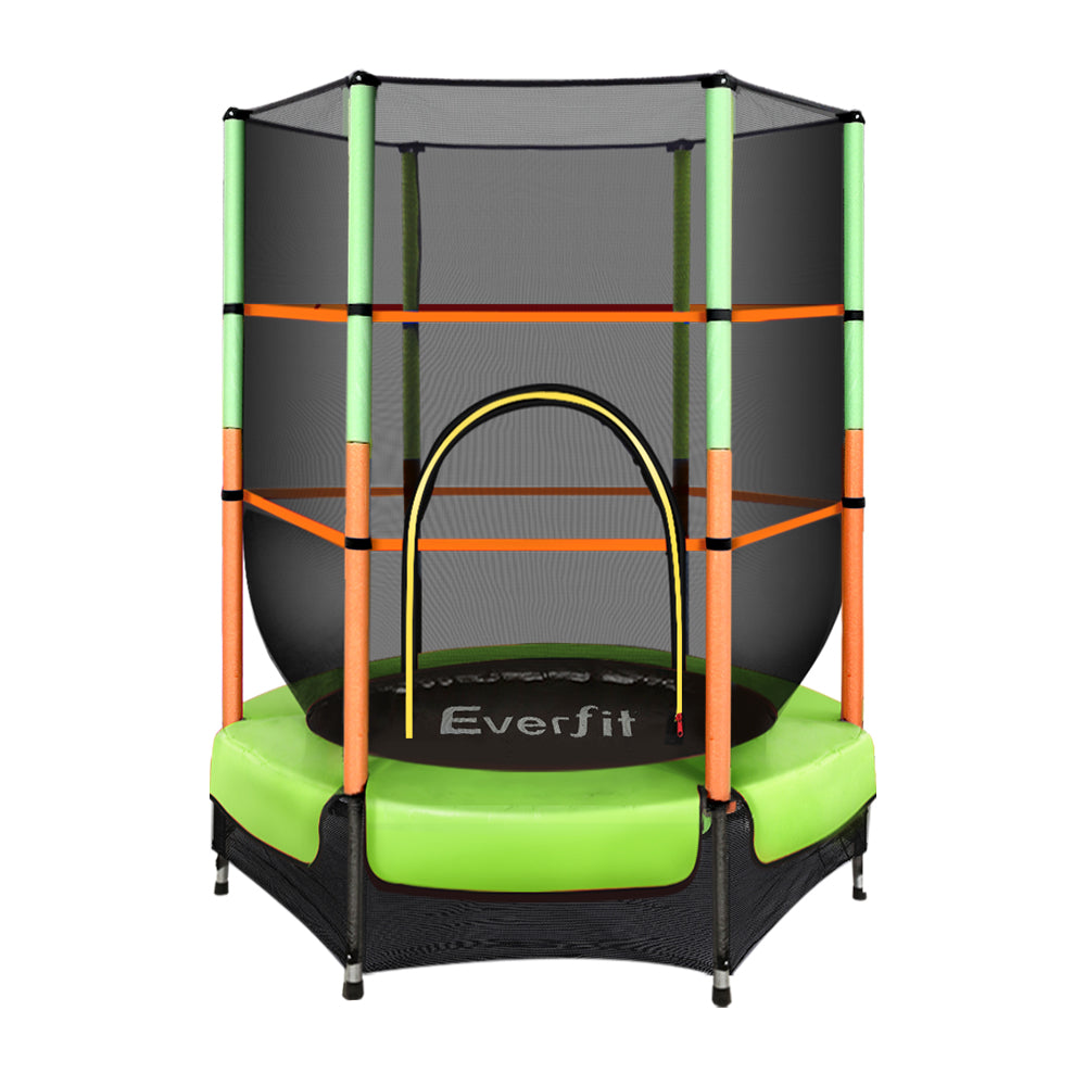 4.5FT Trampoline for Kids Trampoline w/ Enclosure Safety Net Rebounder Gift Green