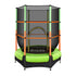 4.5FT Trampoline for Kids Trampoline w/ Enclosure Safety Net Rebounder Gift Green