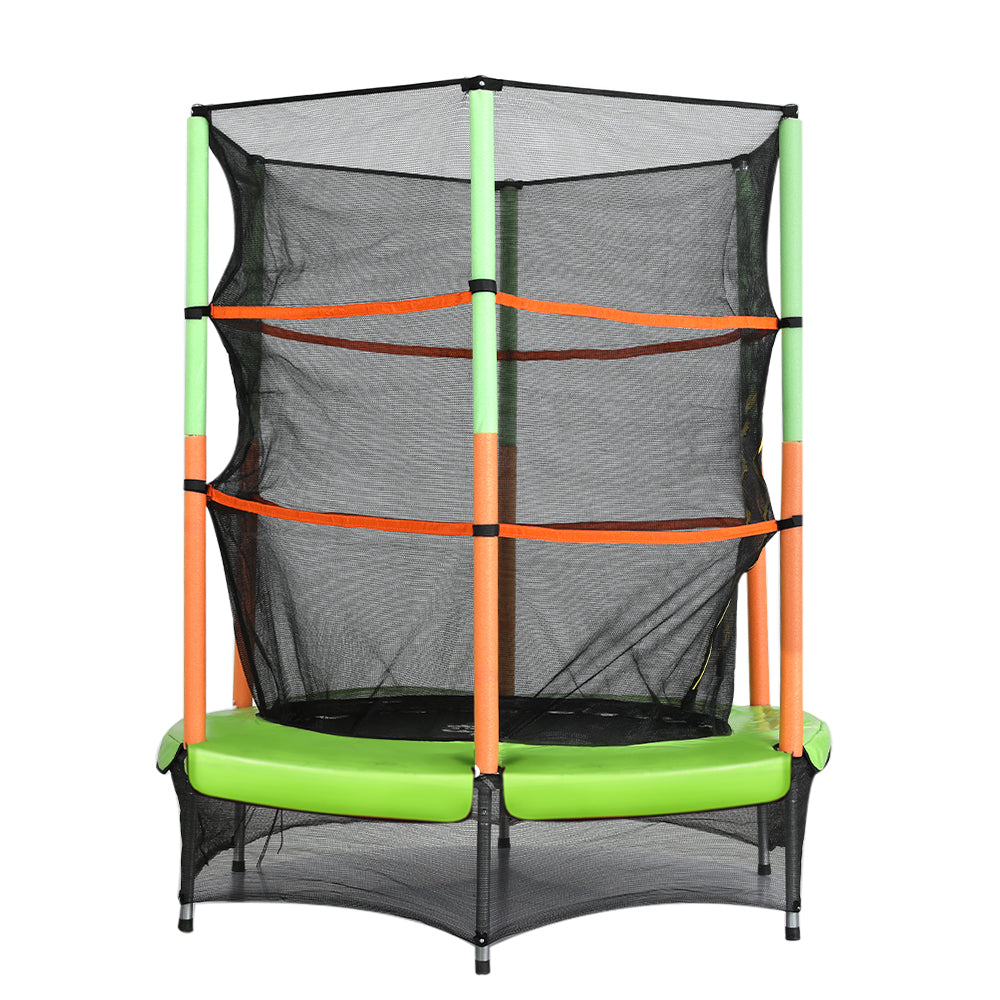 4.5FT Trampoline for Kids Trampoline w/ Enclosure Safety Net Rebounder Gift Green