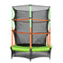 4.5FT Trampoline for Kids Trampoline w/ Enclosure Safety Net Rebounder Gift Green