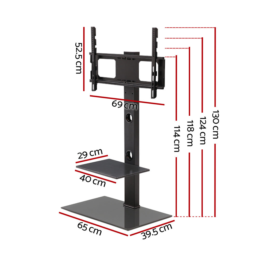 TV Stand Mount Bracket for 32"-70" LED LCD 2 Tiers Storage Floor Shelf