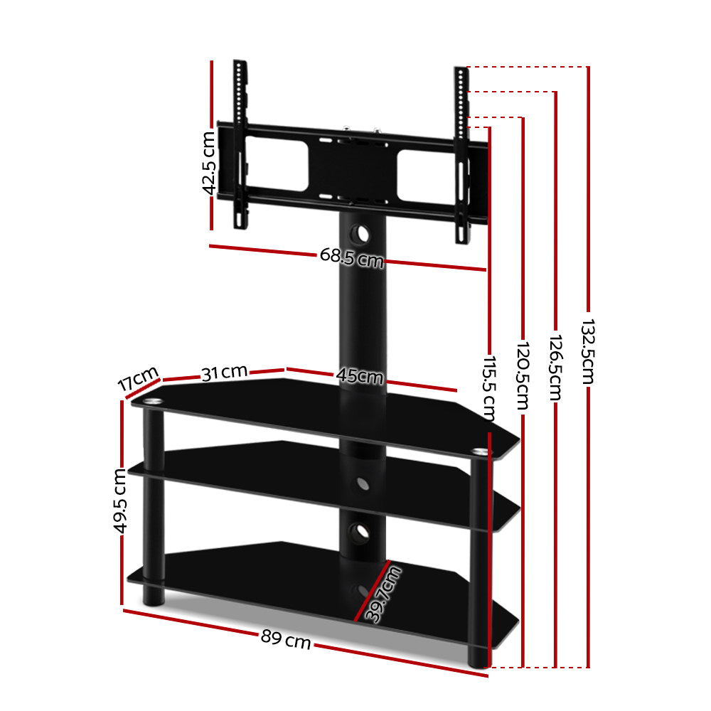 TV Stand Mount Bracket for 32"-60" LED LCD 3 Tiers Storage Floor Shelf