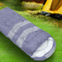 Single Sleeping Bag Bags Outdoor Camping Hiking Thermal -10â„ƒ Tent Grey