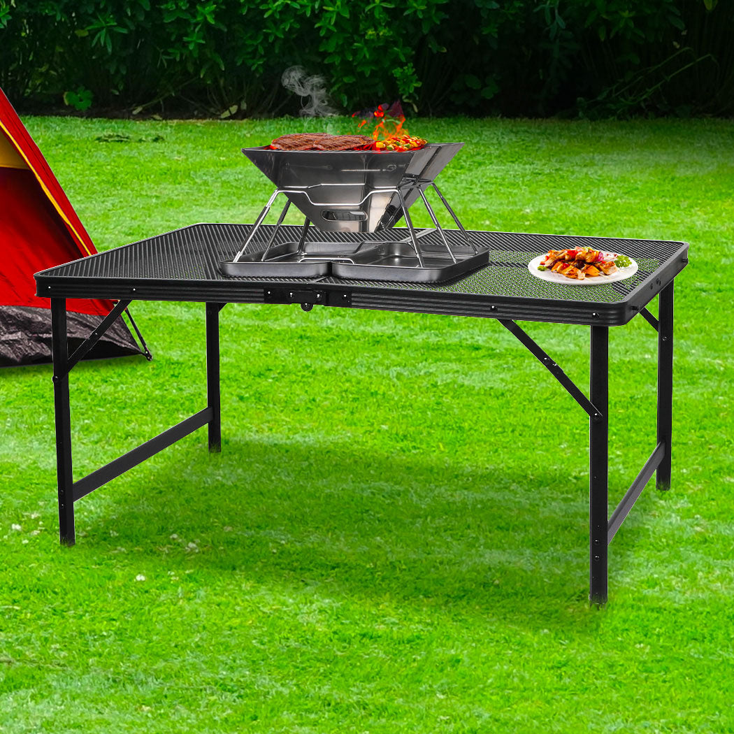 Grill Table BBQ Camping Tables Outdoor Foldable Aluminium Portable Picnic L