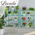 2x 4 Tier Plant Shelve Garden Greenhouse Steel Storage Shelving Frame Stand Rack