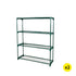 2x 4 Tier Plant Shelve Garden Greenhouse Steel Storage Shelving Frame Stand Rack