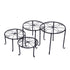 4X Plant Stand Outdoor Indoor Metal Black Flower Pot Garden Decor Rack Round AU