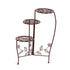 Plant Stand Outdoor Indoor Flower Pots Garden Metal Corner Shelf Wrought Iron