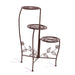 Plant Stand Outdoor Indoor Flower Pots Garden Metal Corner Shelf Wrought Iron