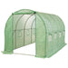 Greenhouse Plastic Film Shed Walk in Outdoor Garden Green House Tunnel Frame