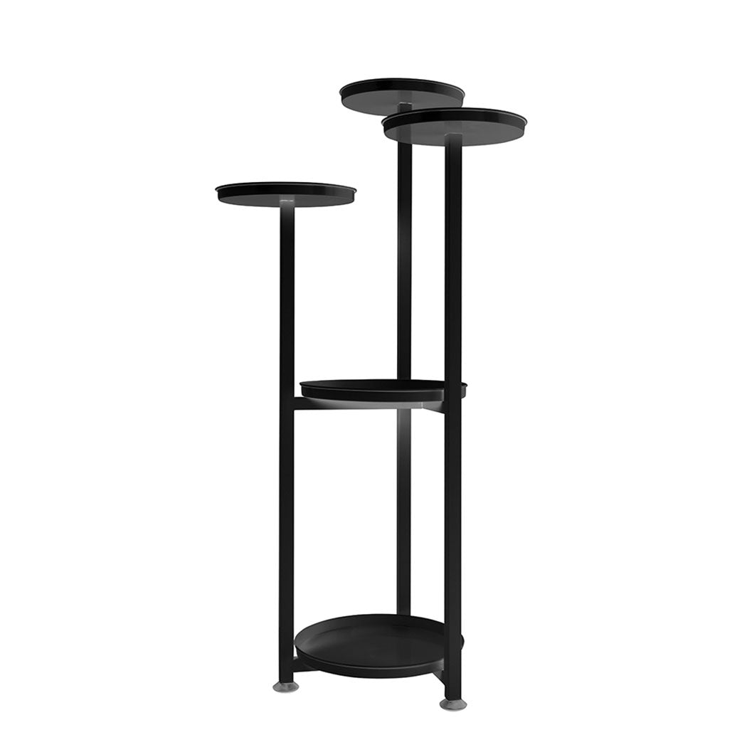 Plant Stand Outdoor Indoor Flower Pots Rack Garden Shelf Black 100CM