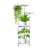 Levede Plant Stand Outdoor Indoor Flower Pots Rack Garden Shelf White 100CM