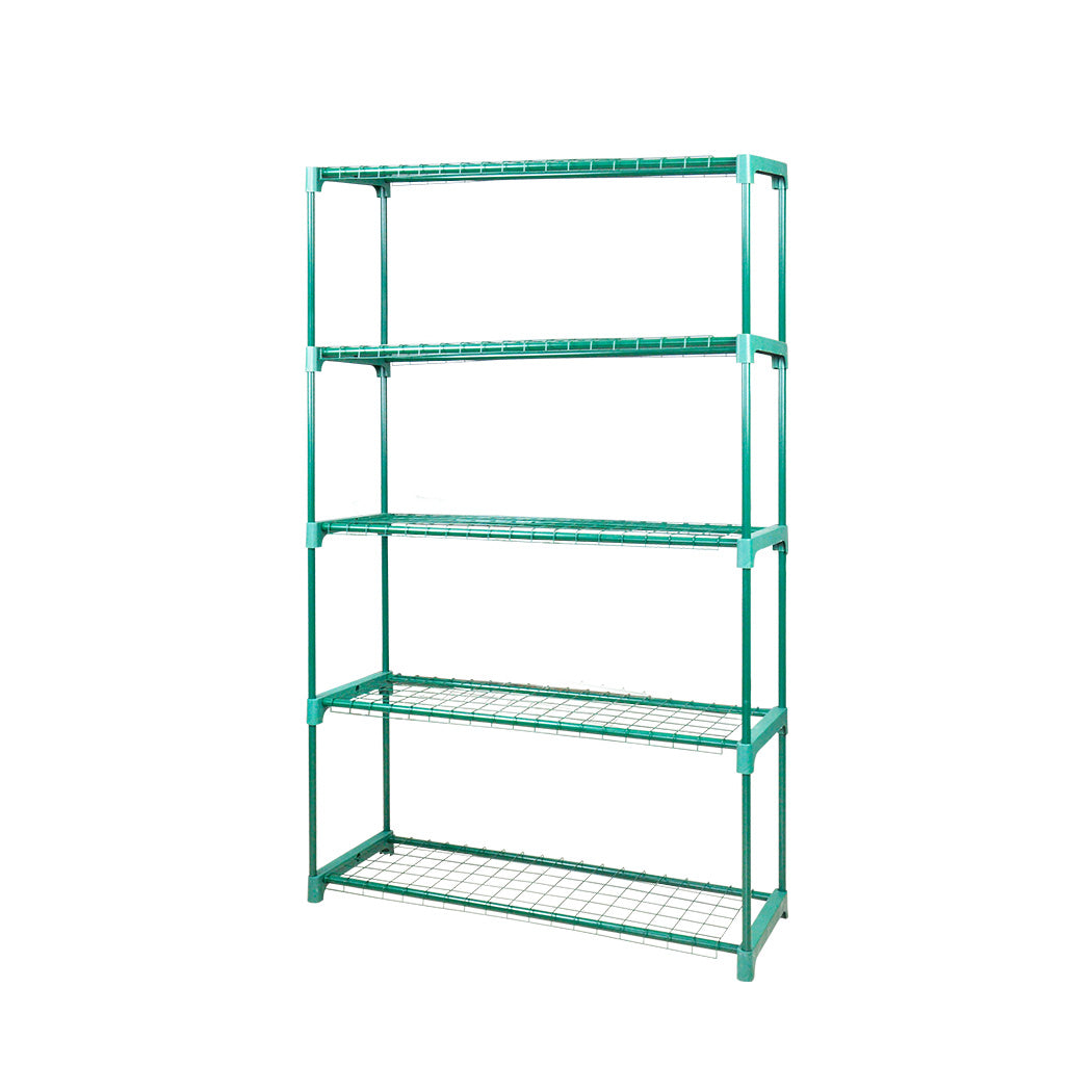 2x 5 Tier Plant Shelve Garden Greenhouse Steel Storage Shelving Frame Stand Rack