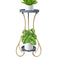 Plant Stand 2 Tiers Outdoor Indoor Metal Flower Pots Rack Garden Shelf