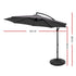 Instahut 3m Outdoor Umbrella w/Base Cantilever Beach Garden Patio Charcoal