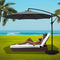 3m Outdoor Umbrella w/Base Cantilever Beach Garden Patio Charcoal