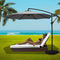 3m Outdoor Umbrella w/Base Cantilever Beach Garden Patio Grey
