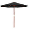 2.7m Outdoor Umbrella Pole Umbrellas Beach Garden Sun Stand Patio Black