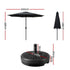 Instahut Outdoor Umbrella 3m Base Beach Pole Garden Tilt Sun Patio UV Black