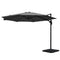 3m Outdoor Umbrella w/Base Cantilever Beach Roma 360 Degree Tilt Charcoal