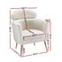 Armchair Boucle Fabric White Yoli