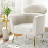 Armchair Boucle Fabric White Yoli