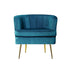 Artiss Armchair Velvet Blue Norvia