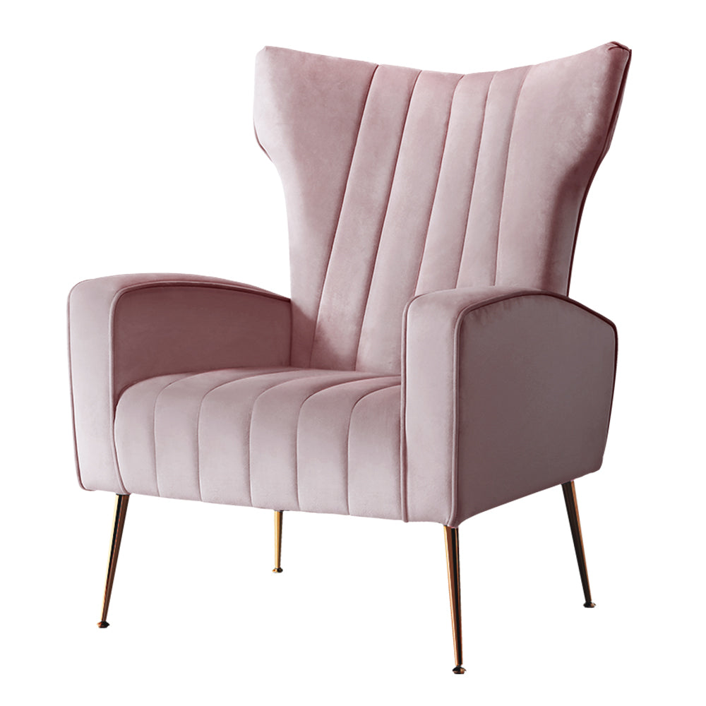 Armchair Pink Velvet Kate