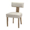 Artiss Dining Chairs Set of 2 Linen Fabric Wooden Beige