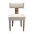 Artiss Dining Chairs Set of 2 Linen Fabric Wooden Beige