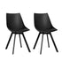 Artiss Dining Chairs Set of 2 PU Leather Plastic Metal Black