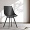 Artiss Set of 2 Modern Black Dining Chairs PP Plastic with Steel Legs 150kg