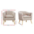 ADORA Armchair Tub Chair Single Accent Armchairs Sofa Lounge Fabric Beige