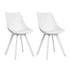 Artiss Dining Chairs Set of 2 PU Leather Plastic Metal White