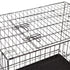 4Paws Dog Cage Pet Crate Cat Puppy Metal Cage ABS Tray Foldable Portable Black - 30" - Black