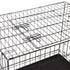 Dog Cage Pet Crate Cat Puppy Metal Cage ABS Tray Foldable Portable Black - 36" - Black