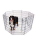 4Paws 8 Panel Playpen Puppy Exercise Fence Cage Enclosure Pets Black All Sizes - 36" - Black