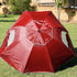 Beach Umbrella 2.4M Outdoor Garden Beach Portable Shade Shelter - Red
