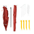 Beach Umbrella 2.4M Outdoor Garden Beach Portable Shade Shelter - Red