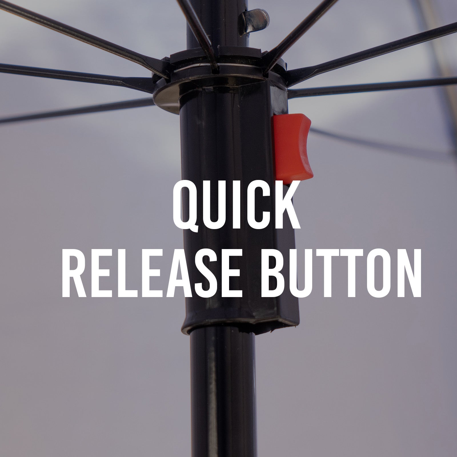 Beach Umbrella 2.4M Outdoor Garden Beach Portable Shade Shelter - Red